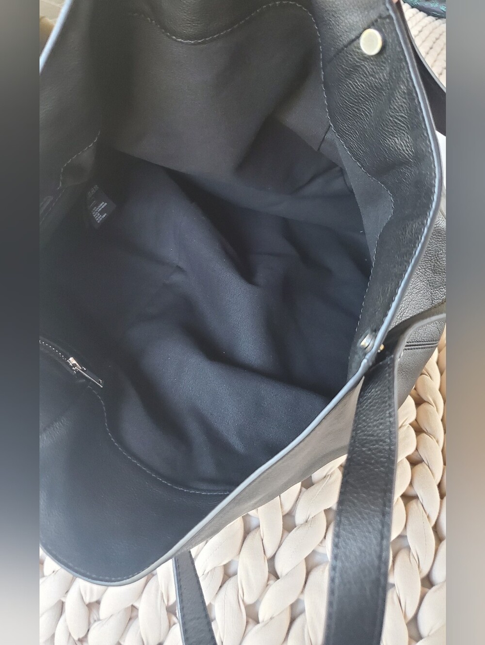 COS LARGE VERSATILE LEATHER SHOPPER IN BLACK PEBBLED LEATHER TOTE NWT $250 - Picture 14 of 16